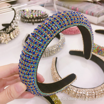 Fashion hair bands high quality head bands designer rhinestone hairband luxury bling headband for women